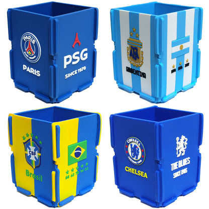 Soccer Fan Pen Holder Desk Organizer - Sports Memorabilia