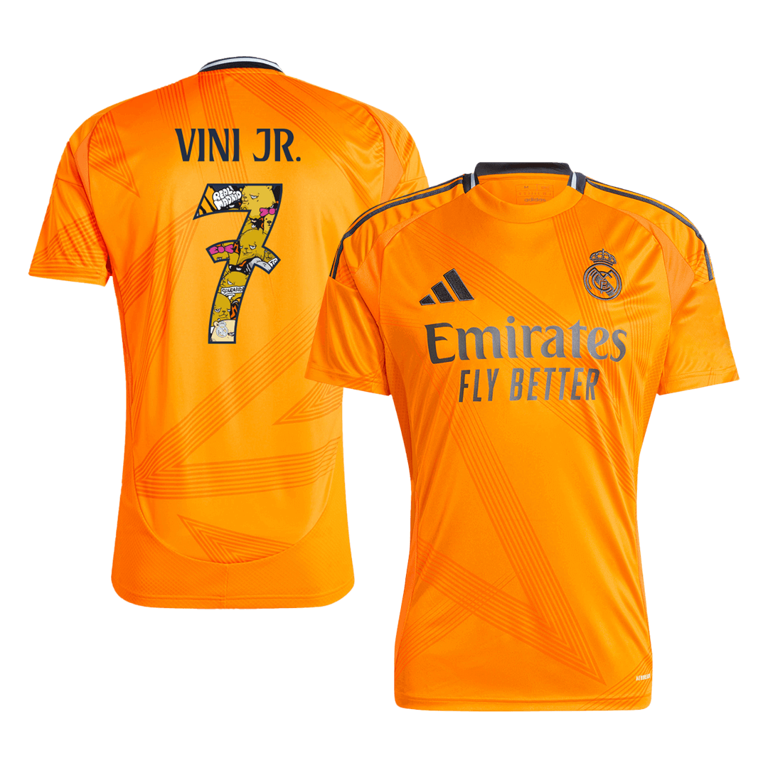 VINI JR. #7 Real Madrid Away  Soccer Jersey 2024/25 - Bear Champ Font Top Soccer Jerseys Store