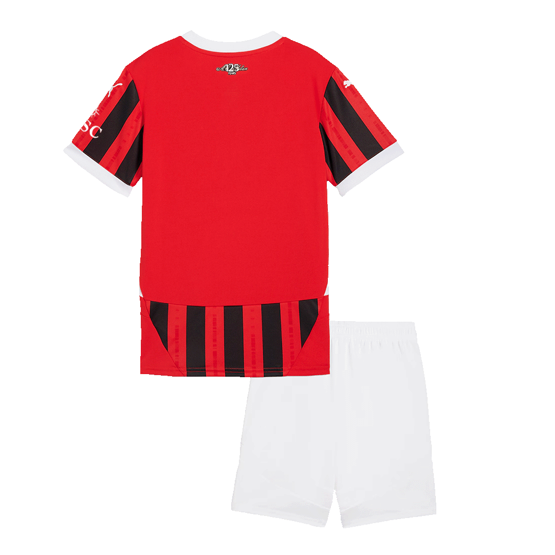 Kid's AC Milan Home  Soccer Jersey Kit(Jersey+Shorts) 2024/25 Top Soccer Jerseys Store