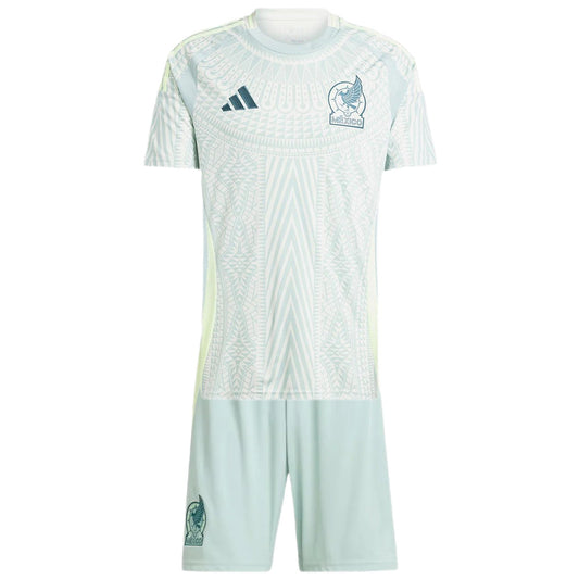 Kid's Mexico Away Jerseys Kit(Jersey+Shorts) Copa América 2024 Top Soccer Jerseys Store