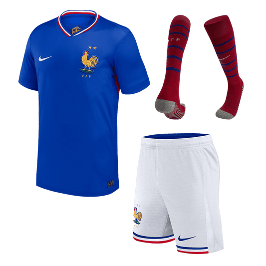 [Super Quailty] Men's France Home Jersey Full Kit Euro 2024