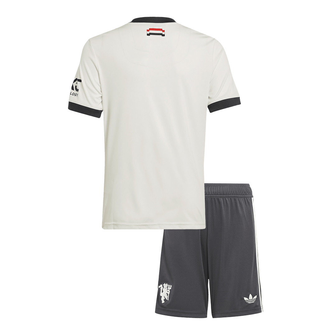 Kid's Manchester United Third Away  Soccer Jersey Kit(Jersey+Shorts) 2024/25 Top Soccer Jerseys Store