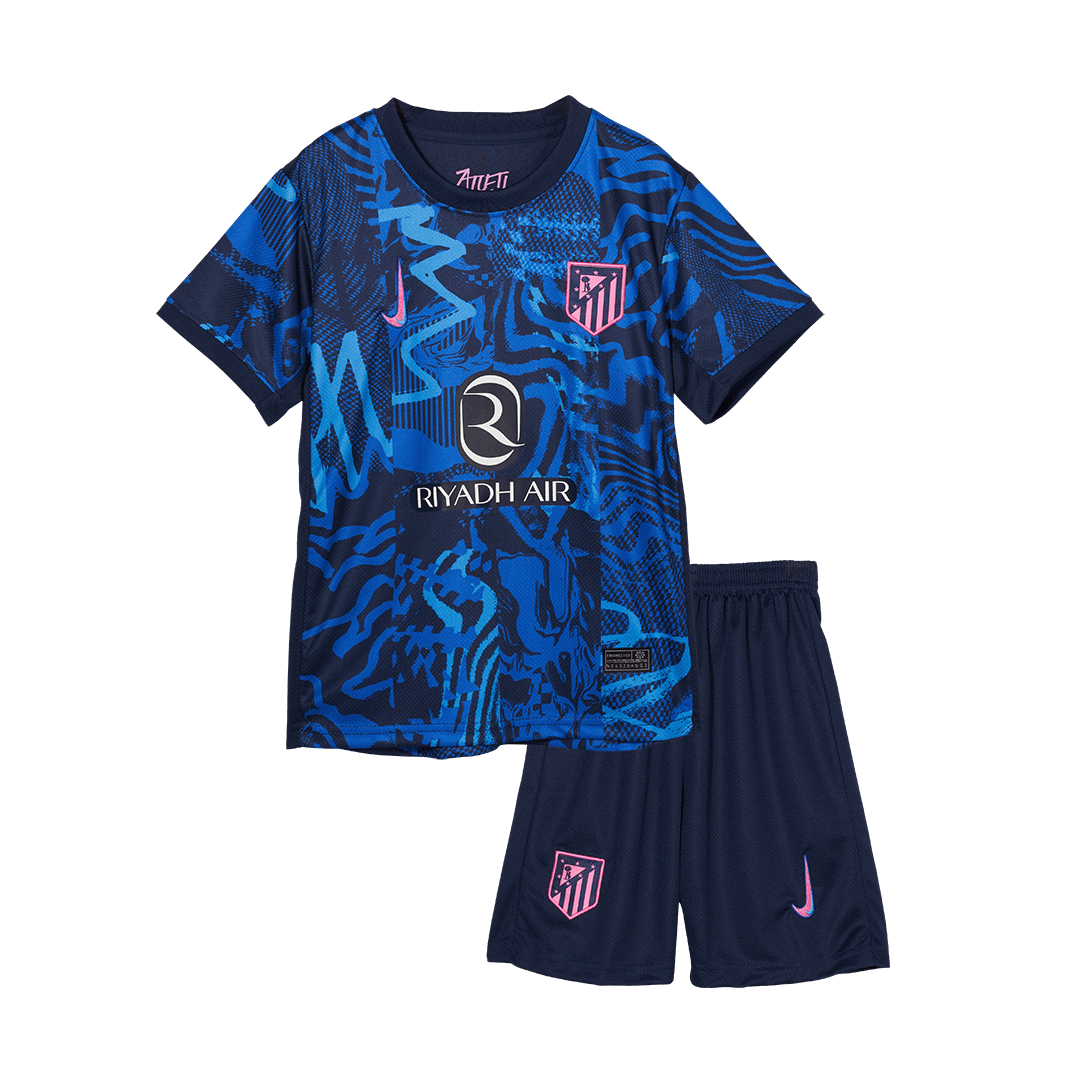 Kid's Atletico Madrid Third Away  Soccer Jersey Kit(Jersey+Shorts) 2024/25 Top Soccer Jerseys Store