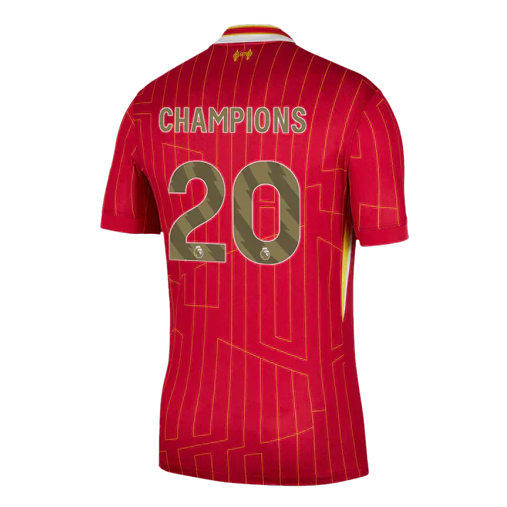 Liverpool FC Custom Number Home Soccer Jersey 2024/25 | Premier League Champions Go Soccer World Shop