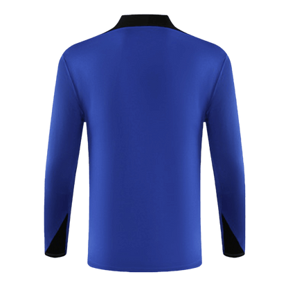 Kid's Barcelona Zipper Sweatshirt Kit(Top+Pants) 2024/25 Top Soccer Jerseys Store