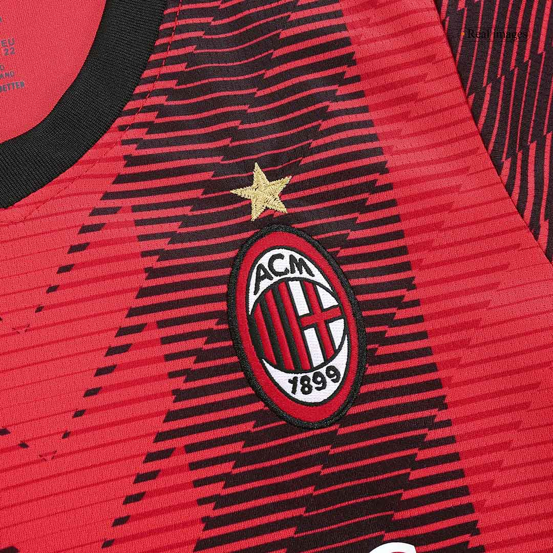 Kid's AC Milan Home  Soccer Jersey Kit(Jersey+Shorts) 2023/24 Top Soccer Jerseys Store