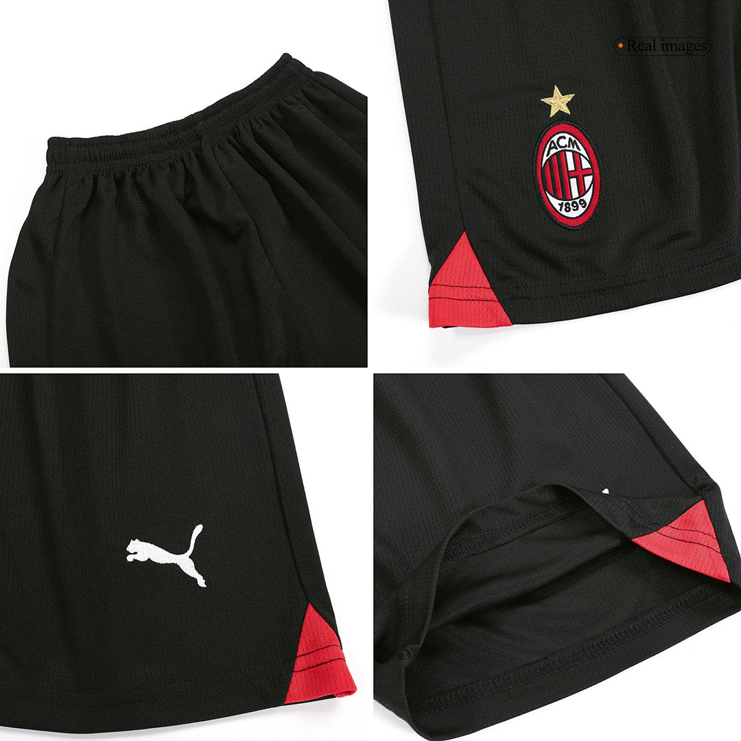 Kid's AC Milan Home  Soccer Jersey Kit(Jersey+Shorts) 2023/24 Top Soccer Jerseys Store