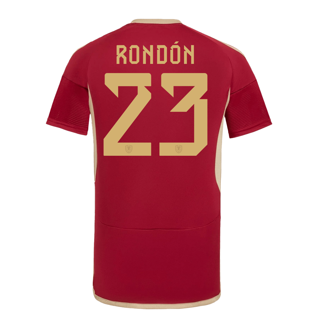 Men's Venezuela  RONDÓN #23 Home Soccer Jersey Copa América 2024 topsoccerjerseys.com