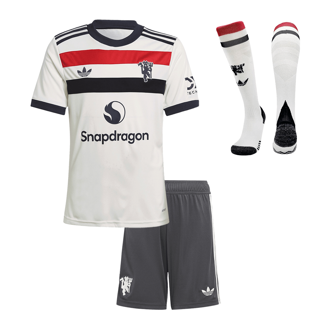 Kid's Manchester United Third Away  Soccer Jersey Kit(Jersey+Shorts+Socks) 2024/25 Top Soccer Jerseys Store