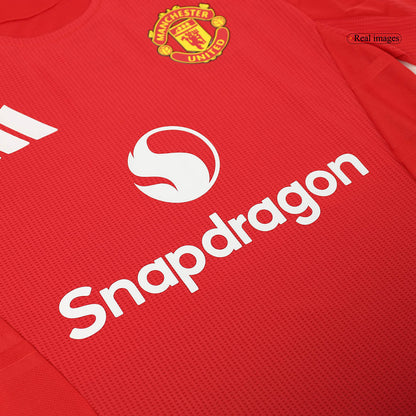 Player Version Manchester United Home  Soccer Jersey Kit(Jersey+Shorts) 2024/25 Top Soccer Jerseys Store