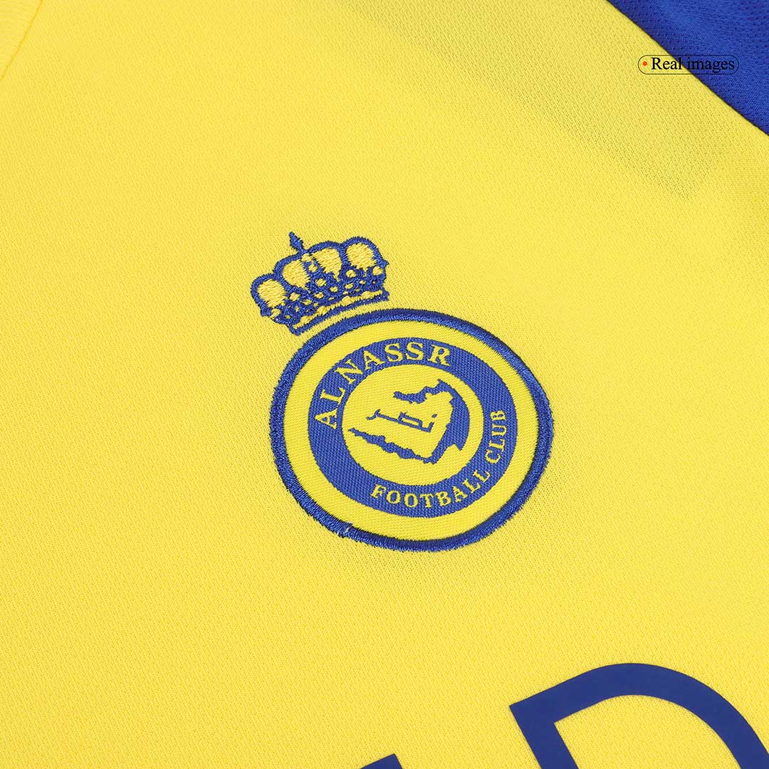 Kid's Al Nassr Home  Soccer Jersey Kit(Jersey+Shorts+Socks) 2024/25 Top Soccer Jerseys Store
