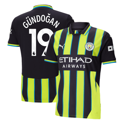 G?NDO?AN #19 Manchester City Away  Soccer Jersey 2024/25 Top Soccer Jerseys Store