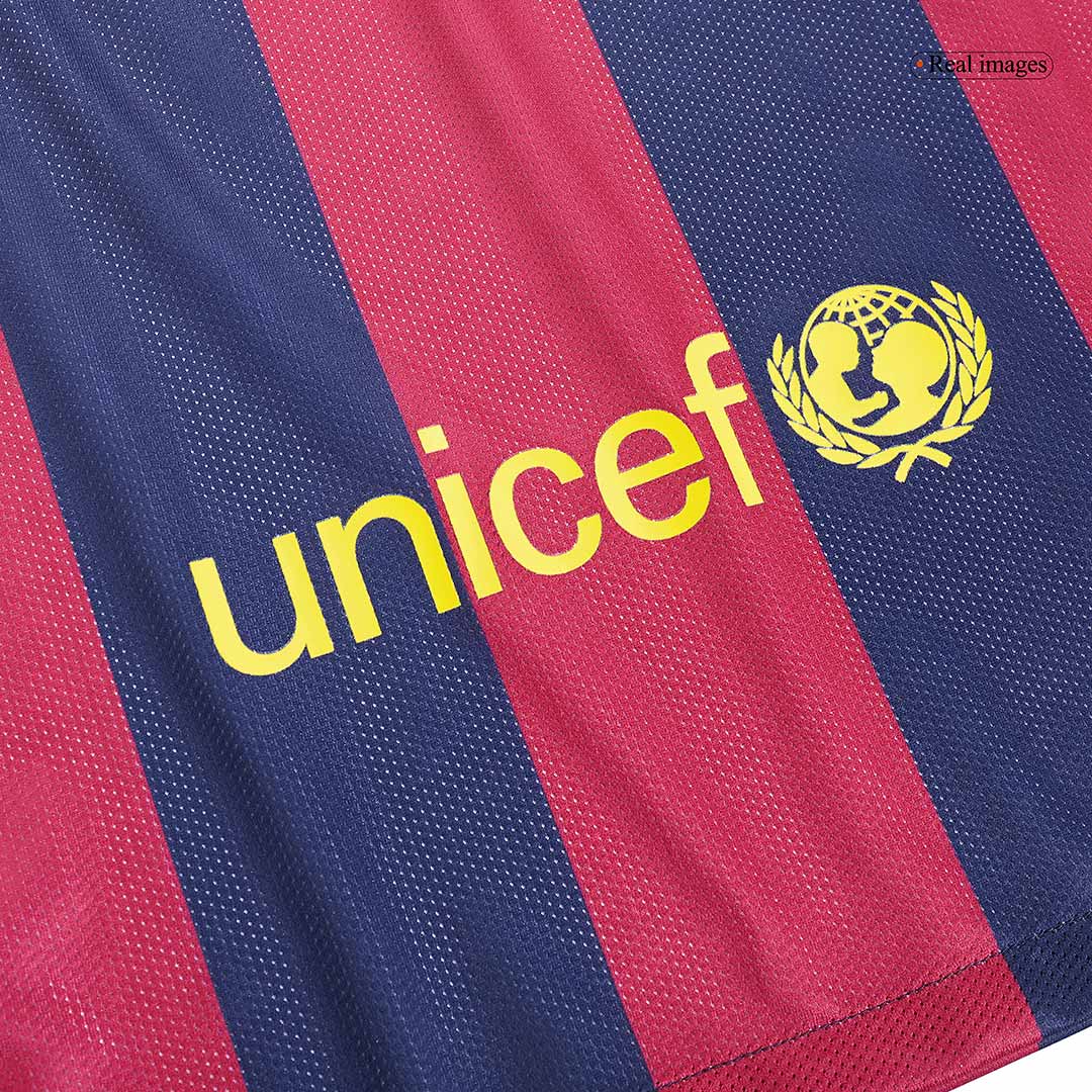 Retro MESSI #10 2014/15 Barcelona Home Long Sleeve  Soccer Jersey Top Soccer Jerseys Store