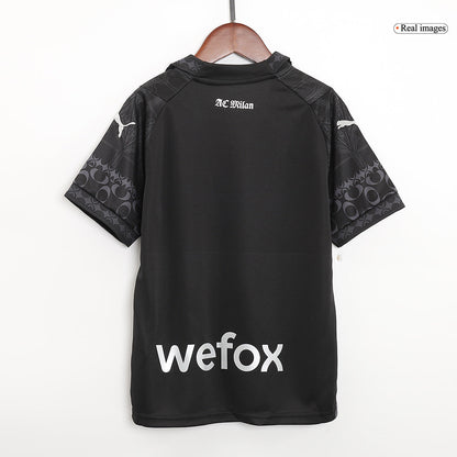 Kid's AC Milan x Pleasures Fourth Away  Soccer Jersey Kit(Jersey+Shorts) 2023/24 Top Soccer Jerseys Store