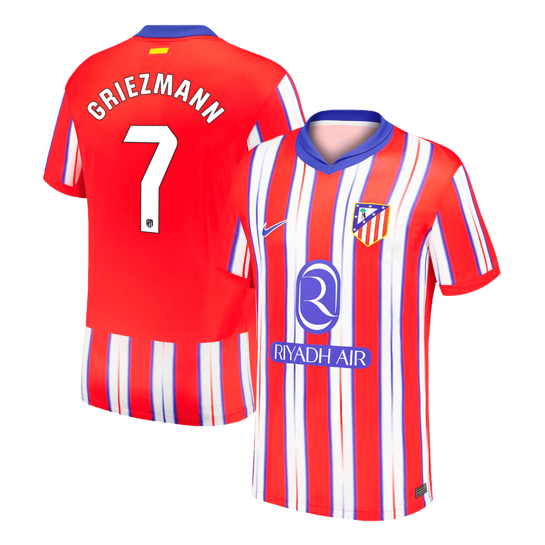 GRIEZMANN #7 Atletico Madrid Home  Soccer Jersey 2024/25 Top Soccer Jerseys Store