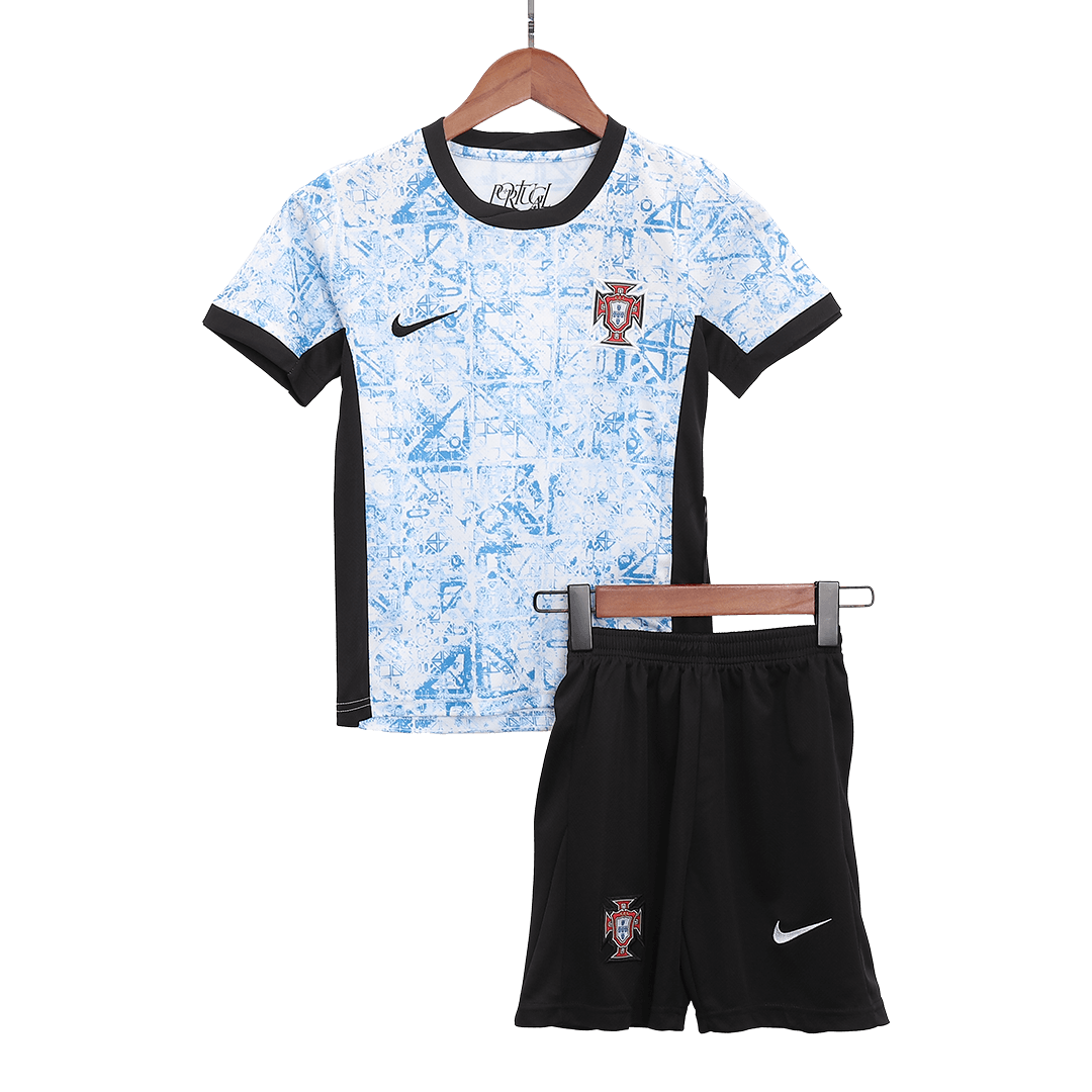 Kid's Portugal Away Jerseys Full Kit Euro 2024(Short+ Shorts+sock)
