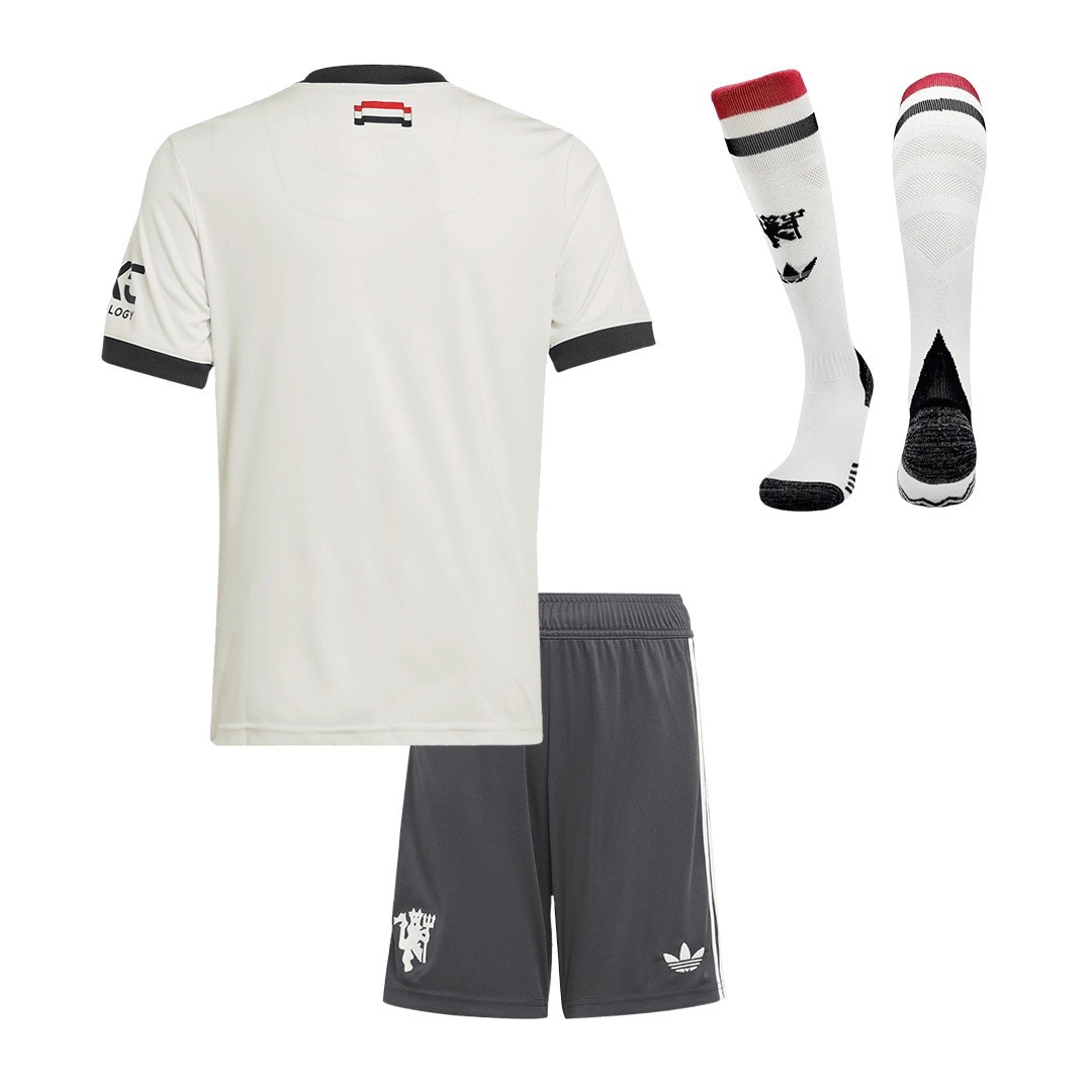 Kid's Manchester United Third Away  Soccer Jersey Kit(Jersey+Shorts+Socks) 2024/25 Top Soccer Jerseys Store