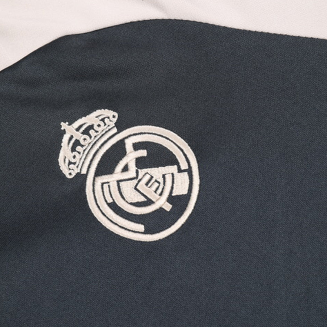 Kid's Real Madrid Zipper Sweatshirt Kit(Top+Pants) 2024/25 Top Soccer Jerseys Store