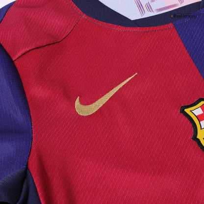 Kid's Barcelona Home  Soccer Jersey Kit(Jersey+Shorts) 2024/25-Spotify Logo Without Text Top Soccer Jerseys Store