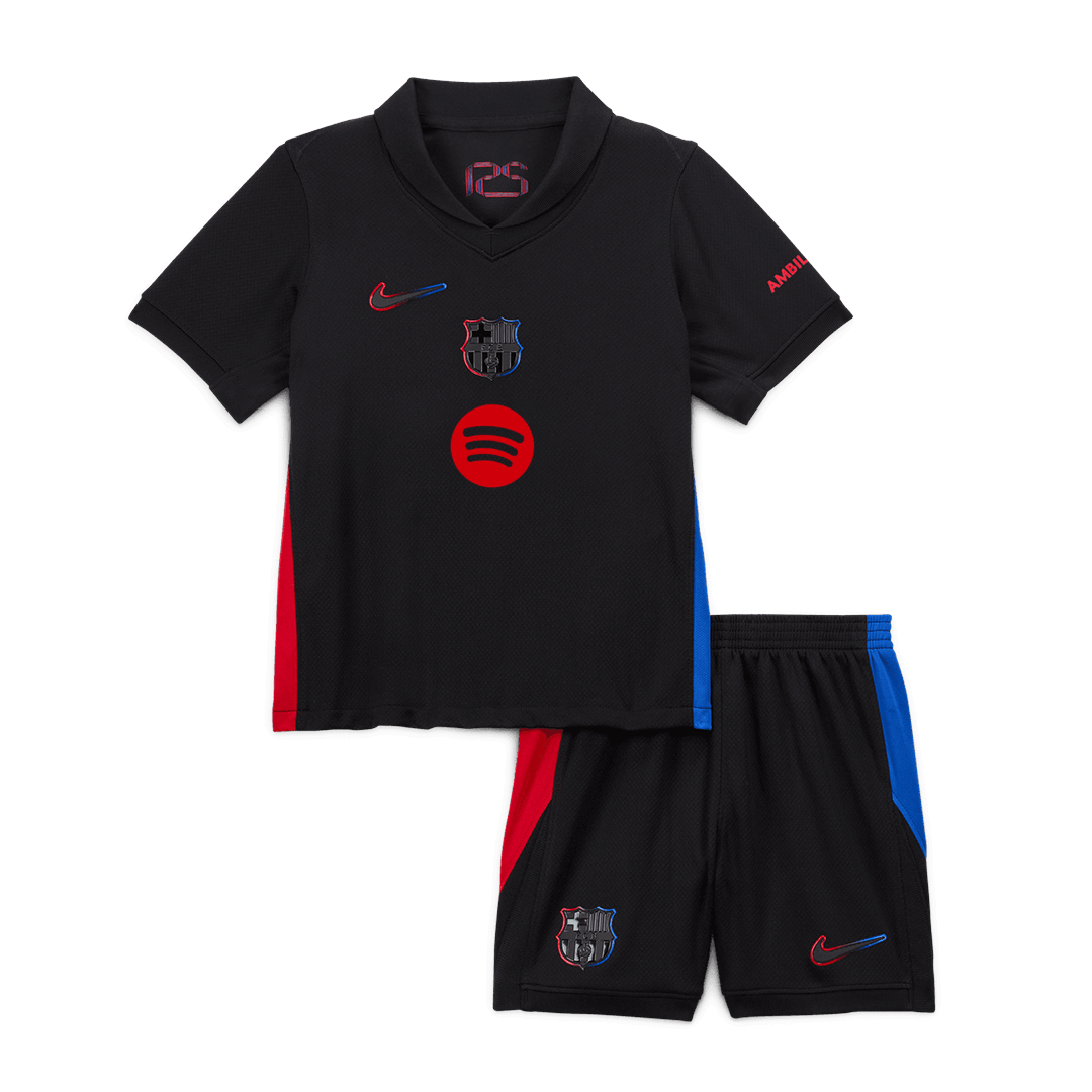 Kid's Barcelona Away  Soccer Jersey Kit(Jersey+Shorts) 2024/25 - Spotify Logo Without Text Top Soccer Jerseys Store