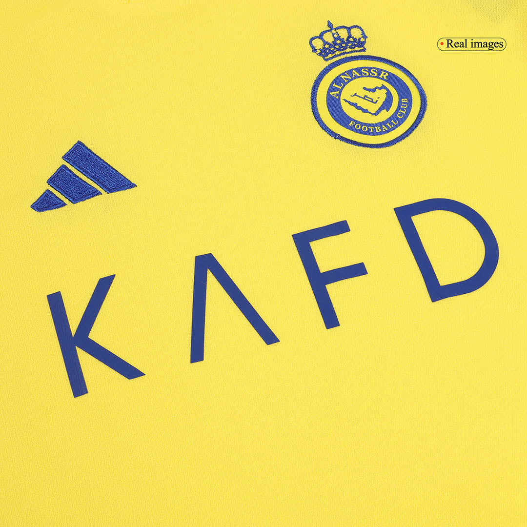 Kid's Al Nassr Home  Soccer Jersey Kit(Jersey+Shorts+Socks) 2024/25 Top Soccer Jerseys Store