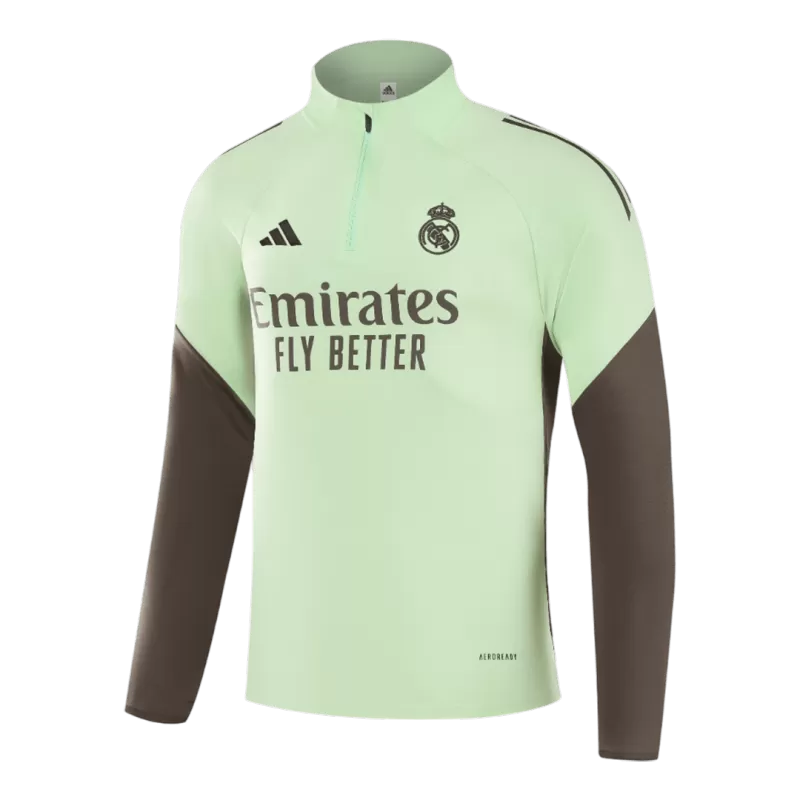 Real Madrid 1/4 Zip Tracksuit Kit (Jacket+Pants) 2025/26 - Green