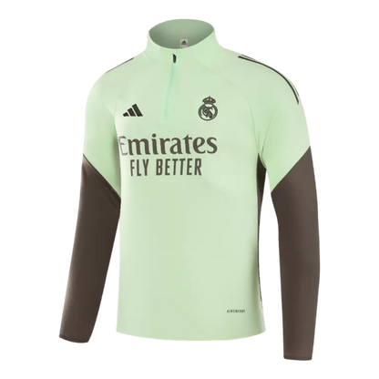 Real Madrid 1/4 Zip Tracksuit Kit (Jacket+Pants) 2025/26 - Green