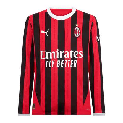 AC Milan Home Long Sleeve  Soccer Jersey 2024/25 Top Soccer Jerseys Store