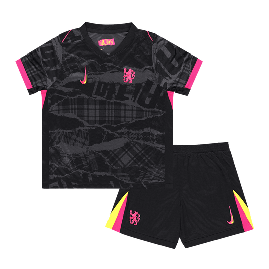 Kid's Chelsea Third Away  Soccer Jersey Kit(Jersey+Shorts) 2024/25 Top Soccer Jerseys Store