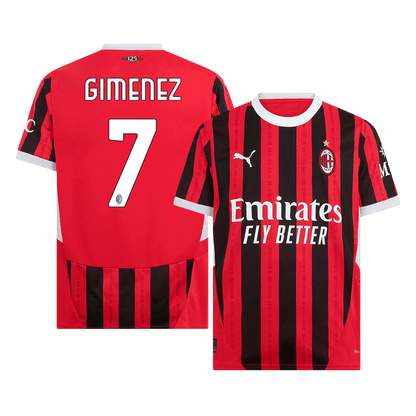 GIMENEZ #7 AC Milan Home  Soccer Jersey 2024/25 Top Soccer Jerseys Store