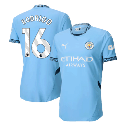 Player Version RODRIGO #16 Manchester City Home  Soccer Jersey 2024/25 Top Soccer Jerseys Store