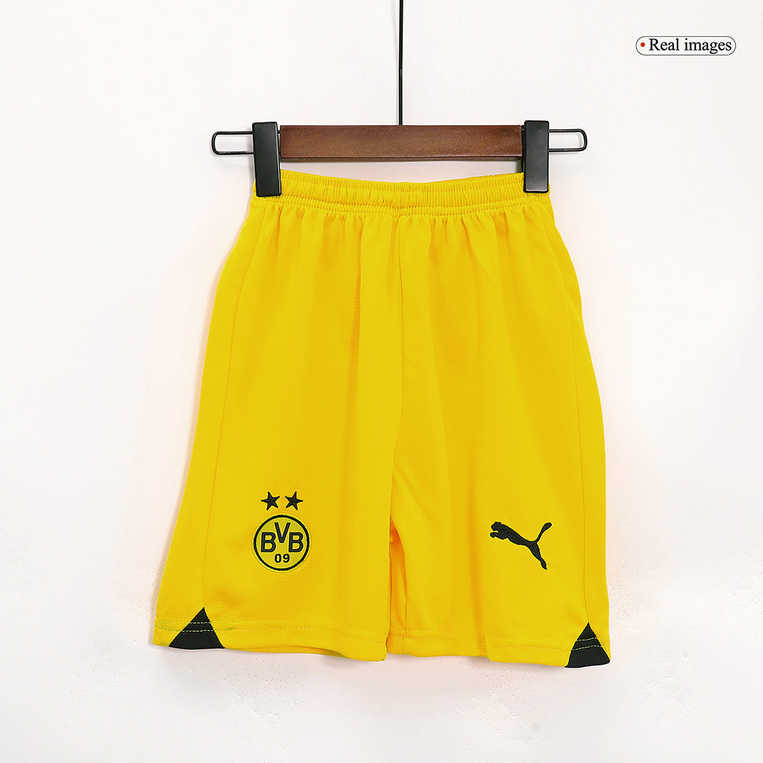 Kid's Borussia Dortmund Away  Soccer Jersey Kit(Jersey+Shorts) 2023/24 Top Soccer Jerseys Store