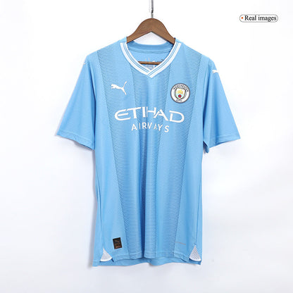 Player Version DE BRUYNE #17 Manchester City Home  Soccer Jersey 2023/24 Top Soccer Jerseys Store