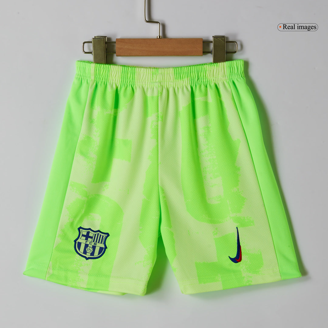 Kid's Barcelona Third Away  Soccer Jersey Kit(Jersey+Shorts) 2024/25 - UCL (Spotify Logo Without Text) Top Soccer Jerseys Store
