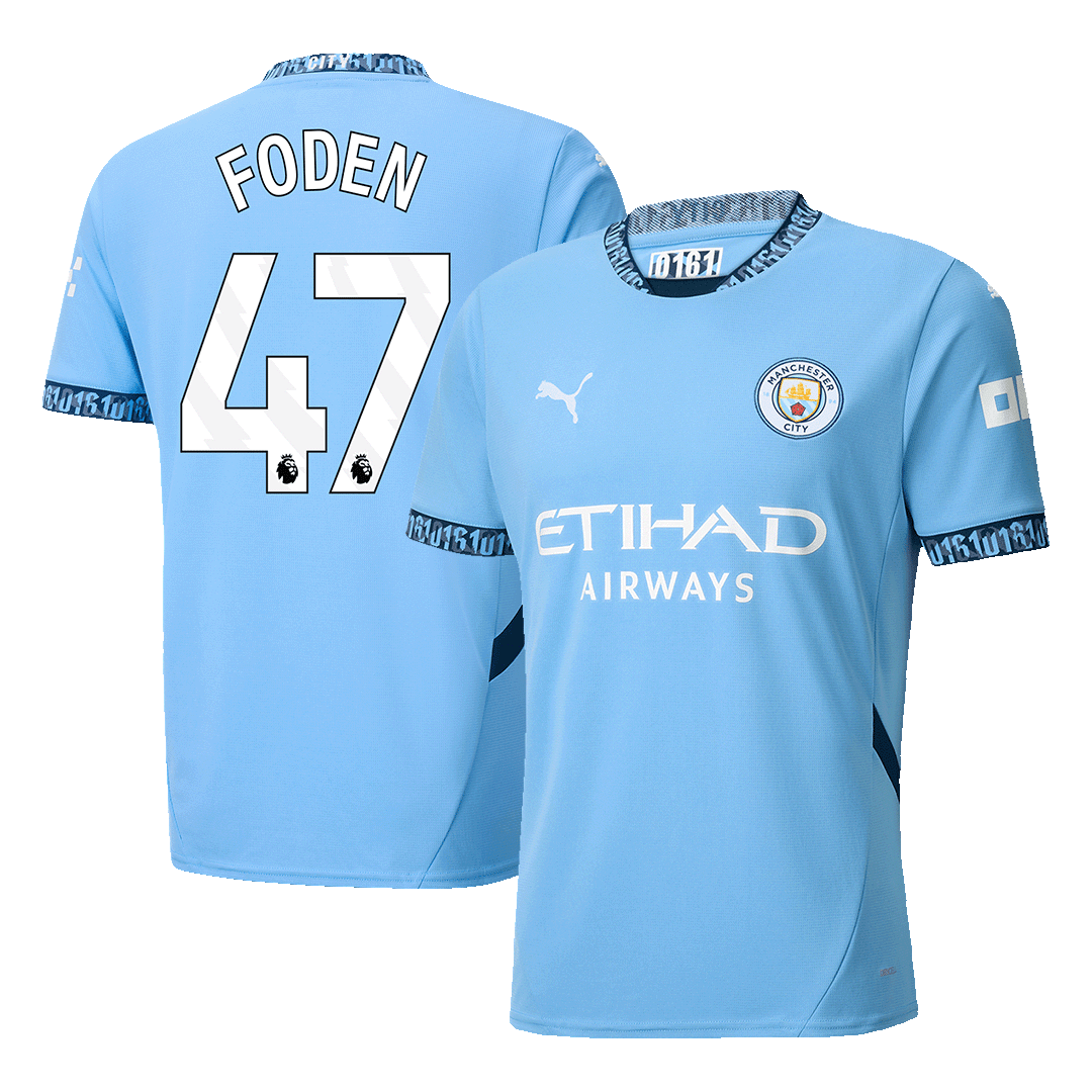 FODEN #47 Manchester City Home  Soccer Jersey 2024/25 Top Soccer Jerseys Store