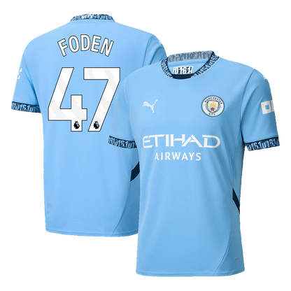 FODEN #47 Manchester City Home  Soccer Jersey 2024/25 Top Soccer Jerseys Store