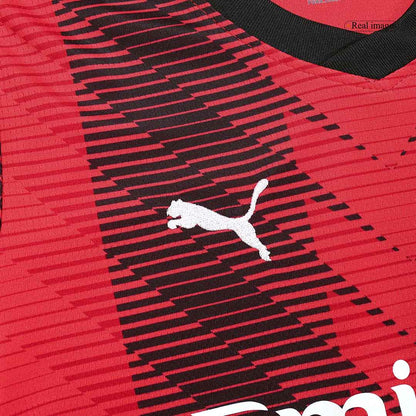 Kid's AC Milan Home  Soccer Jersey Kit(Jersey+Shorts) 2023/24 Top Soccer Jerseys Store