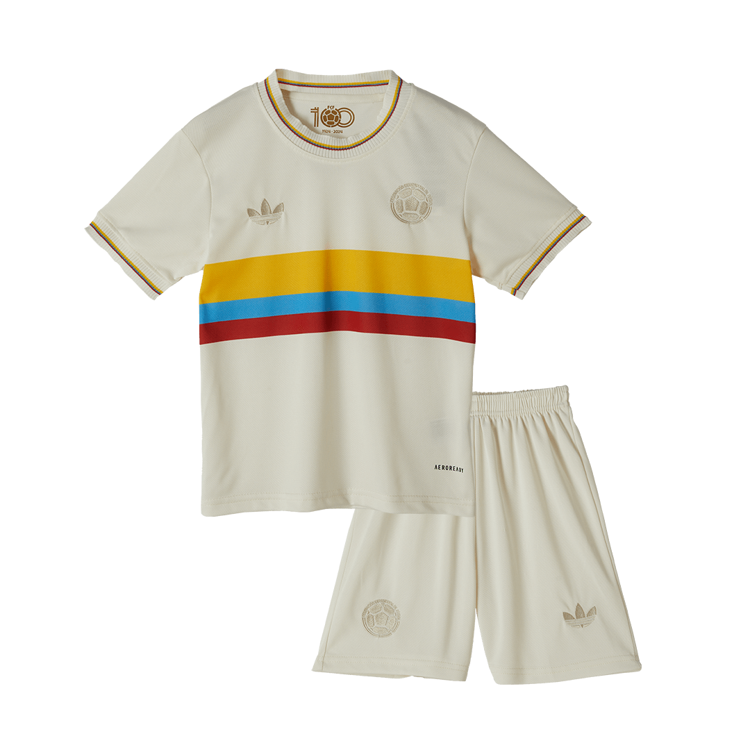 Kid's Colombia  Soccer Jersey Kit(Jersey+Shorts) 2024 - 100th Anniversary Top Soccer Jerseys Store