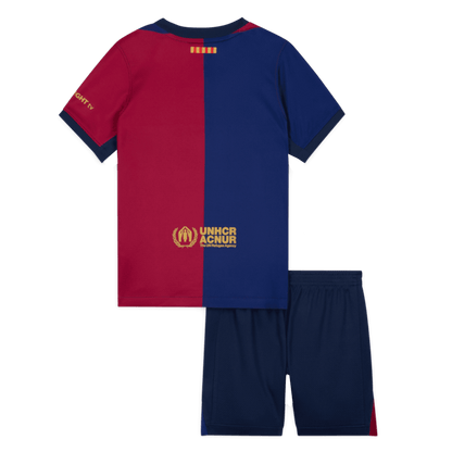 Kid's Barcelona Home  Soccer Jersey Kit(Jersey+Shorts) 2024/25 - COLDPLAY Top Soccer Jerseys Store