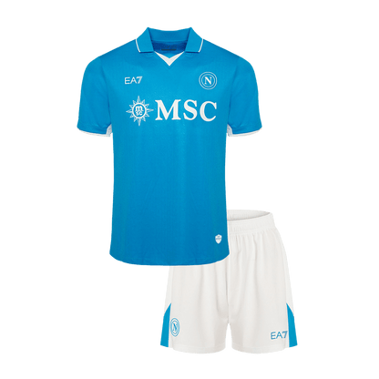 Kid's Napoli Home  Soccer Jersey Kit(Jersey+Shorts) 2024/25 Top Soccer Jerseys Store