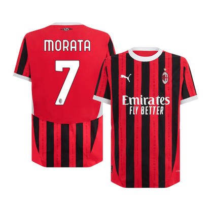 Player Version MORATA #7 AC Milan Home  Soccer Jersey 2024/25 Top Soccer Jerseys Store