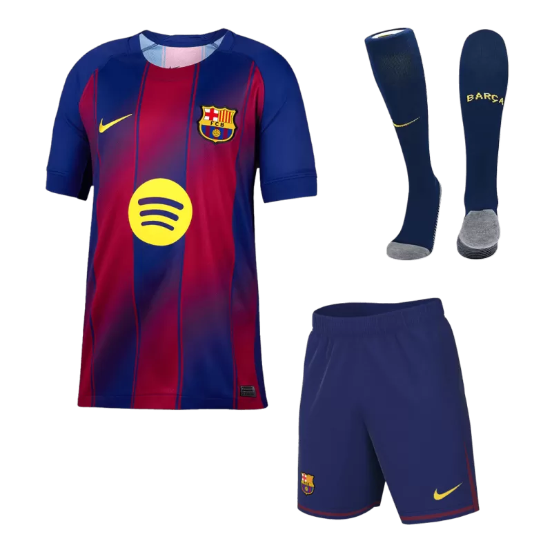 Barcelona Home Soccer Jersey Kit(Jersey+Shorts+Socks) 2025/26