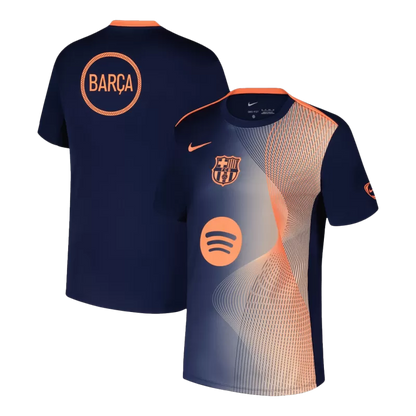Barcelona Pre-Match 2025/26 Soccer Jersey - Orange&Black