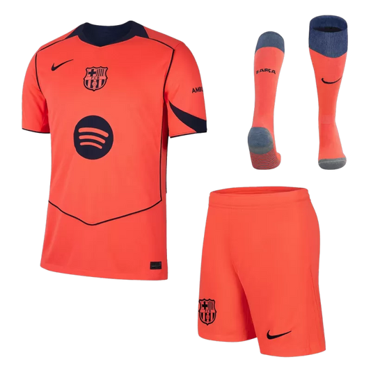 Barcelona Third Away Soccer Jersey Kit(Jersey+Shorts+Socks) 2025/26