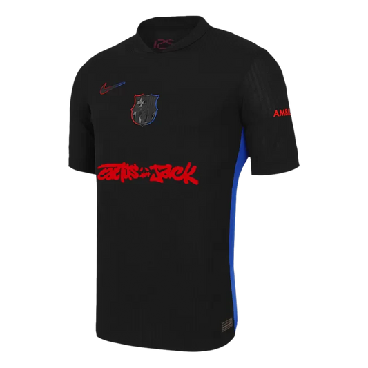 Player Version Barcelona X Travis Scott Away Soccer Jersey 2024/25 - Red