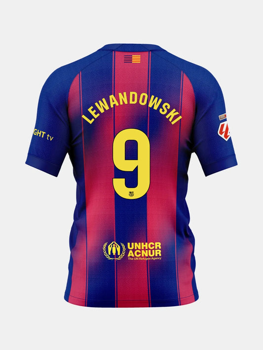 Barcelona Lewandowski #9 Home 2025/26 Soccer Jersey - La Liga