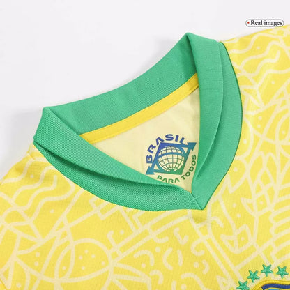 Brazil Kid‘s Home Soccer Jerseys (Jersey+Short) Kit 2024