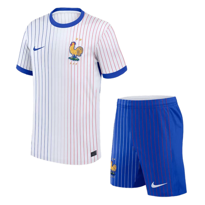 France Away Soccer Jersey Kit(Jersey+Shorts) Euro 2024