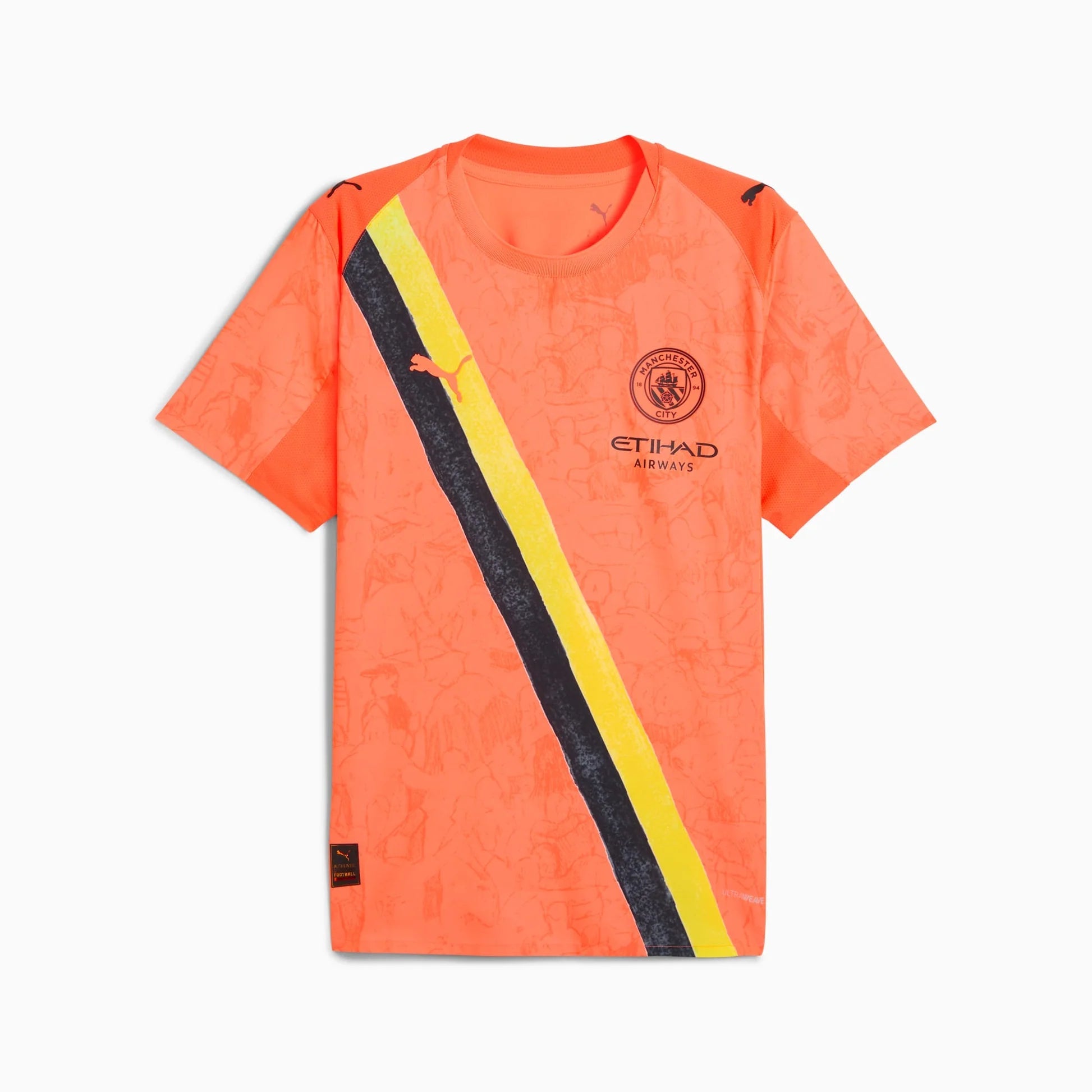 Player Version Manchester City Jersey [Neon Sun/PUMA Black]