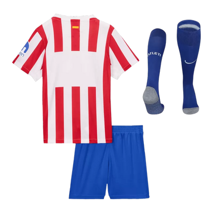 Kid's Atletico Madrid Home Soccer Jersey Kit(Jersey+Shorts+Socks) 2025/26